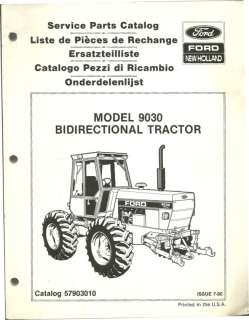 FORD / NEW HOLLAND 9030 TRACTOR SERVICE PARTS MANUAL  