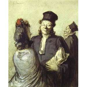  Hand Made Oil Reproduction   Honoré Daumier   24 x 30 