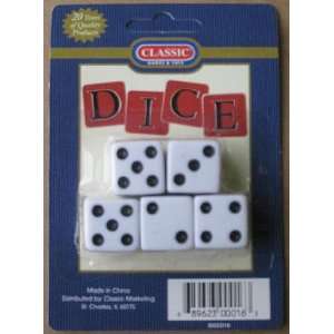  Classic set of 5 Gaming / Game Dice Toys & Games