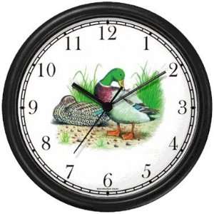 Mallard Ducks (Drake and Hen) JP   Bird Animal Wall Clock 