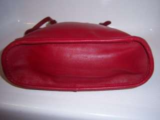   Vintage Signature Red Leather Small Purse Handbag Evening Bag #9525