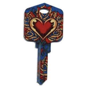  Tattoo   Royal Heart (tj9) House Key Schlage / Baldwin SC1 