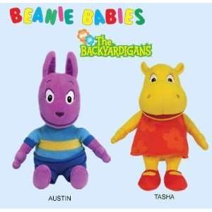   Beanie Baby Set of 2 Beanie Babies (Austin and Tasha) Toys & Games