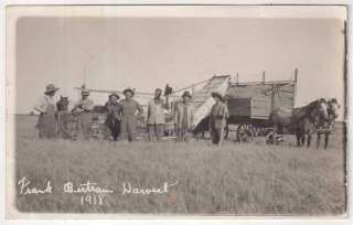 RP Postcard 1918 Horse Drawn Farming Equipment  