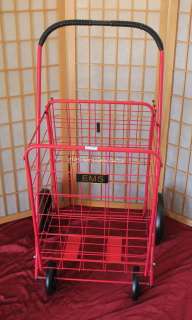 Folding Shopping Cart Double Basket Liner Options Red Blue Black Jumbo 