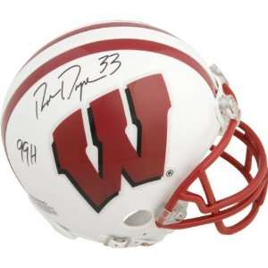  Ron Dayne Wisconsin Badgers Autographed Mini Helmet with 