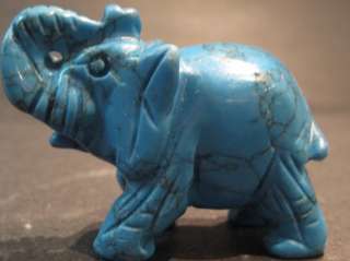 Turquoise Lucky Elephant Carving Gemstone Statue New  