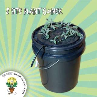 The 8 Site Cloner Bucket is a complete clone system for your plants.