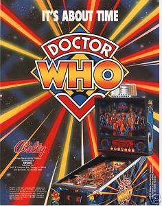 1992 BALLY MIDWAY DOCTOR WHO PINBALL FLYER MINT  