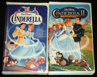 CINDERELLA & Cinderella II WALT Disney VHS Movie SET  