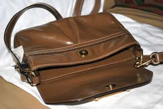 MARC JACOBS LEATHER Spaz Crossbody Luggage Peanut Shoulder Brown Bag $ 