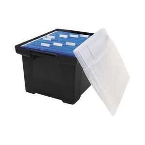  New Storex 61528U01C   Plastic File Tote Storage Box 