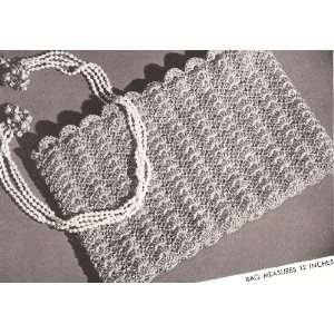 Vintage Crochet PATTERN to make   Evening Bag Purse Flat Shell Stitch 