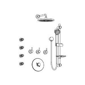  Aqua Brass Shower Kit w/ Delfino Handle KIT6052073bn 