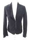 NWT CLUB MONACO Black Cotton Velvet Long Sleeve Collared Button Blazer 