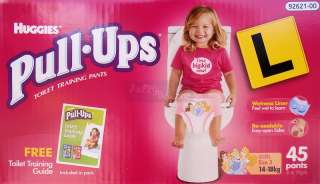 45 Huggies Girl PULL UPS Size 3 14 18Kg Toilet Training Pants Nappies 