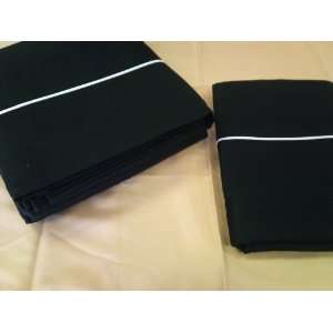   Waterbed Sheet Set with FREE Stay Tuck Poles   BLACK