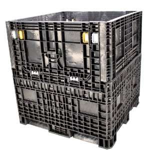 ORBIS Collapsible Bulk Containers with Ventilated Deck   Black  