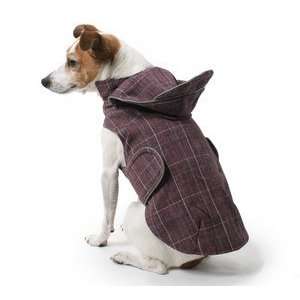  Fleece Lined Dog Raincoat with Detachable Hood 10 BLUE 