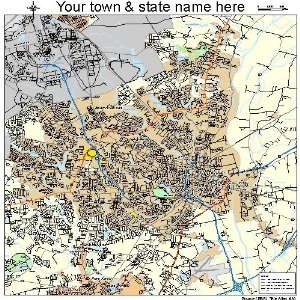  Street & Road Map of Fayetteville, North Carolina NC 