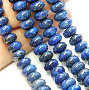 Natural 5x8mm Egyptian Lapis Lazuli Abacus Loose Bead 15  