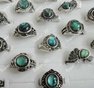 wholesale jewelry lots 30pcs Abalone Shell & metal alloy rings New 