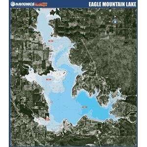  Navionics Paper Map Eagle Mountain Lake Texas