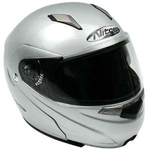  Nitro Modular Silver Full Face Helmet   Size  Medium 