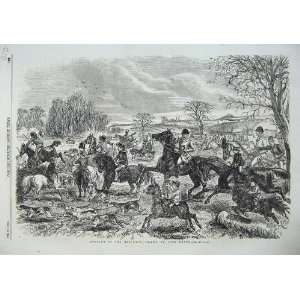  1855 Fine Art Fox Hunting Country Horses Hounds Dogs