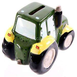 Green Modern Tractor Money Box Piggy Bank   NEW & BOXED  