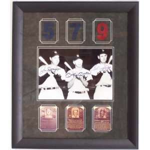 Joe DiMaggio, Mickey Mantle, Ted Williams Autographed Collage  