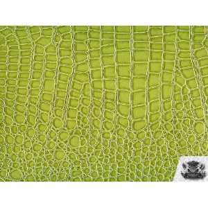  Vinyl Crocodile GREEN Fake Leather Upholstery Fabric By 