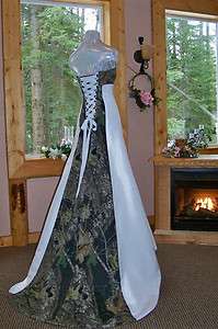 NEW Camo Wedding Gown/dress CUSTOM MADE  In the USA  