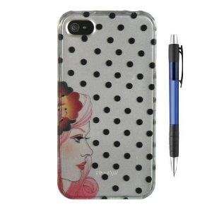  Girl With Black Dots Design Protector Hard Case Cover for 