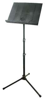 Peak SMS 50 Tall Black Aluminum Sheet Music Stand with Carry Bag
