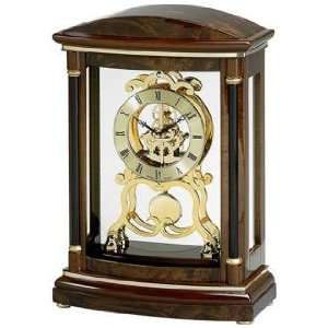  Valeria Burl Veneer 14 High Bulova Mantel Clock