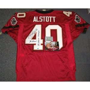  Mike Alstott Hand Signed Bucs Red Jersey 