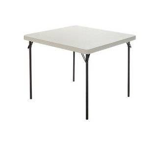 Lifetime 34 Inch Square Folding Table with Molded Top by Lifetime 