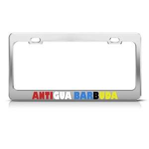 Antigua Barbuda Flag Country license plate frame Stainless 