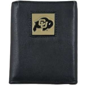  Colorado Buffaloes Black Tri Fold Leather Executive Wallet 