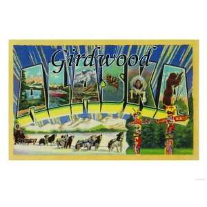  Girdwood, Alaska   Large Letter Scenes Giclee Poster Print 