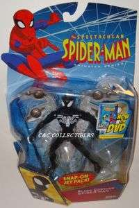 The Spectacular Spider Man BLACK COSTUME w/ JET PACK 6 Action Figure 