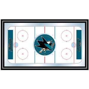  NHL San Jose Sharks Framed Hockey Rink Mirror Everything 