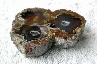 Triple Egg Thunderegg Agate Richardsons Blue Bed With Crystal 