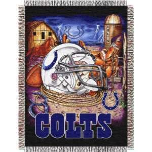  Indianapolis Colts NFL Woven Tapestry Throw Sports 