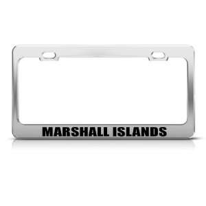  Marshal Islands Chrome Country Metal License Plate Frame 