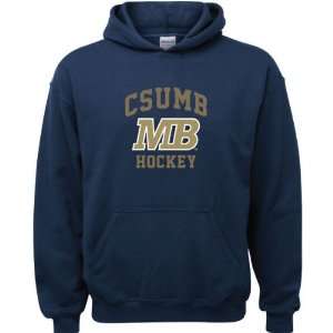 Cal State Monterey Bay Otters Navy Youth Hockey Arch Hooded Sweatshirt