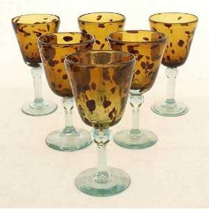  Wine glasses,Tortoise Shell (set of 6)