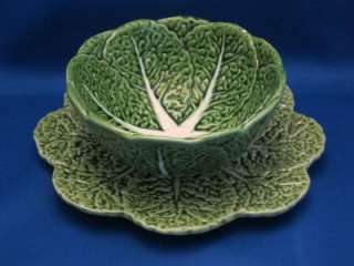 Faiancas Belo Portugal Cabbage Bowl 339/1 & Scalloped Plate 241/1 