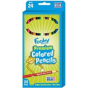  Easy to Sharpen Colored Wood Pencils, Assorted Colors, 24 